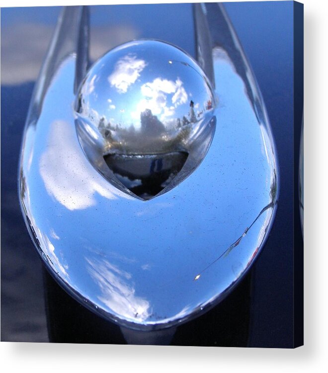 Antique Automobile Acrylic Print featuring the painting Hood Ornament by Alan Johnson