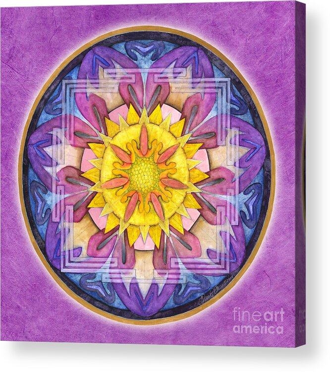 Mandala Art Acrylic Print featuring the painting Hope Mandala by Jo Thomas Blaine
