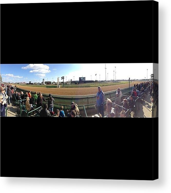 Foxycleotowin Acrylic Print featuring the photograph Horse Race In Kentucky, Whaddup by Michael Kay