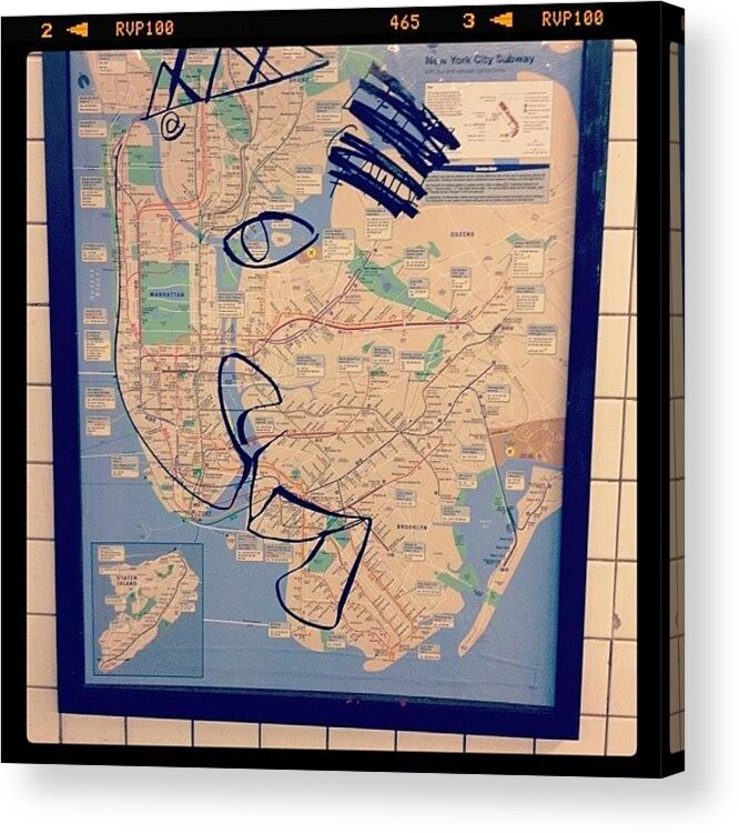  Acrylic Print featuring the photograph How Ill See Every Map Of Ny From Now On by Evan Kelman