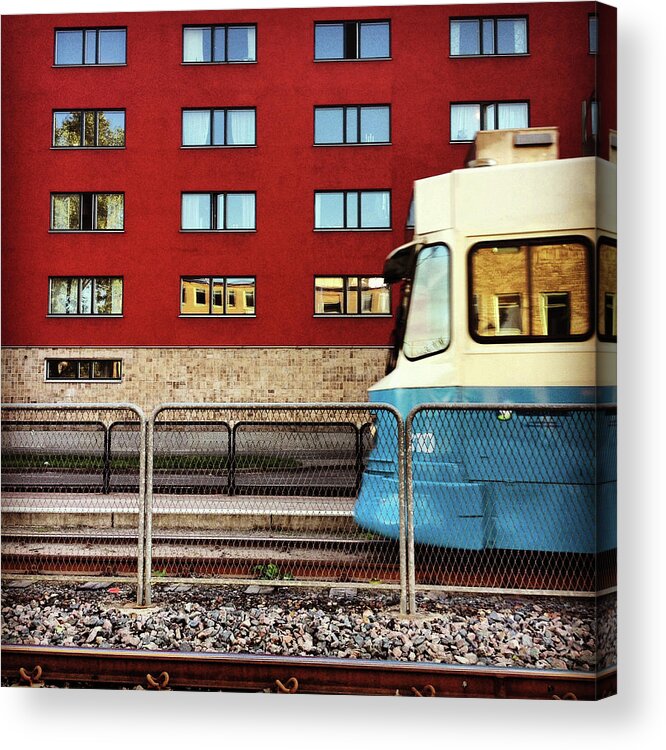 Sweden Acrylic Print featuring the photograph I Think Im In Gothenburg Sweden by Mabry Campbell