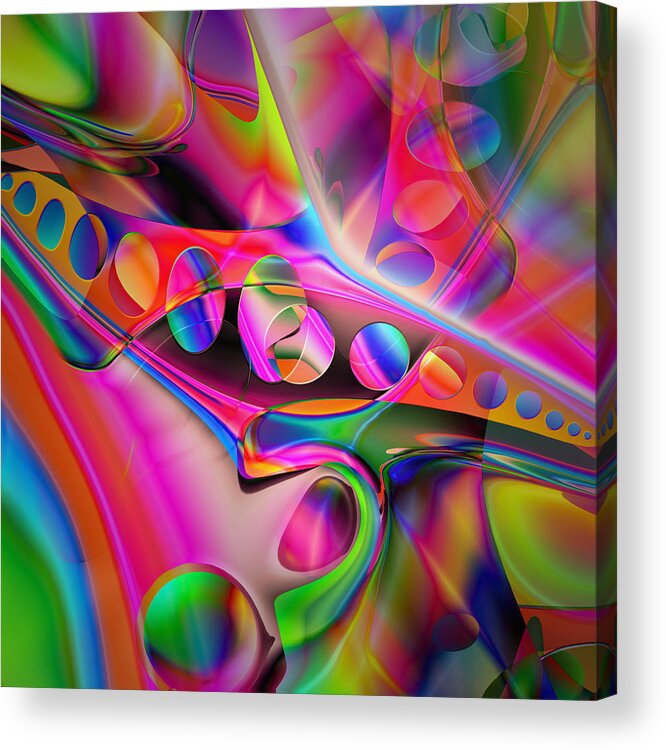 Steve Sperry Mighty Sight Studio Art Painted Virtually Abstractions Surrealism Fantasy Acrylic Print featuring the digital art Ima by Steve Sperry