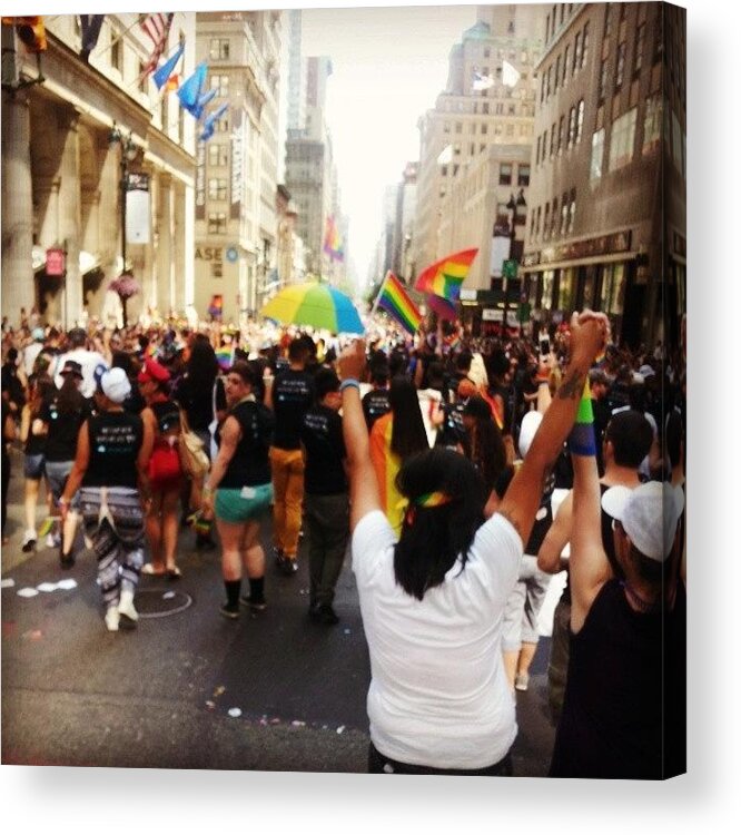 Pridenyc Acrylic Print featuring the photograph Pride Nyc by Ashley Ross