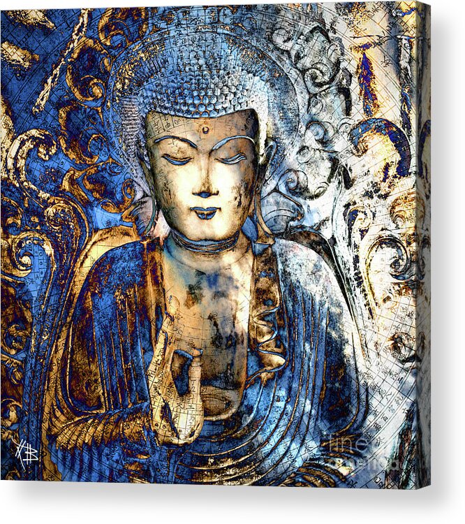 Buddha Acrylic Print featuring the digital art Inner Guidance by Christopher Beikmann