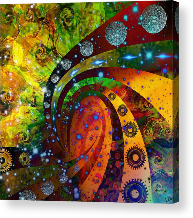 Digital Art Acrylic Print featuring the digital art Inside Consciousness by Ally White