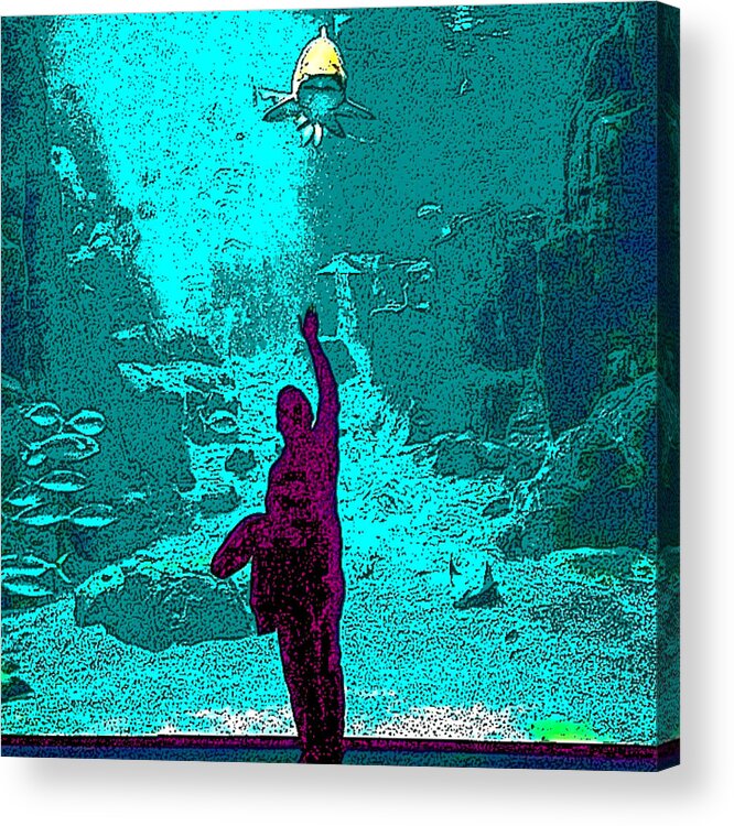 Digital Art Acrylic Print featuring the digital art Into the Deep by Karen Buford