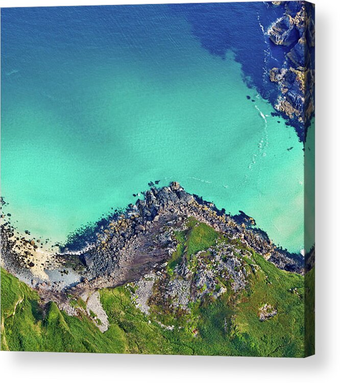 Tranquility Acrylic Print featuring the photograph Isolated Harbour In North Cornwall by Allan Baxter