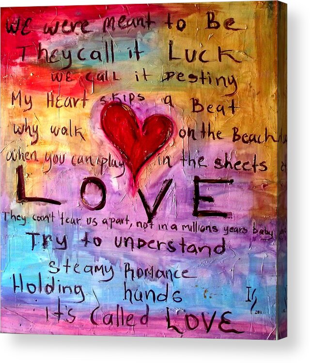 Heart Acrylic Print featuring the painting Its called Love by Ivan Guaderrama