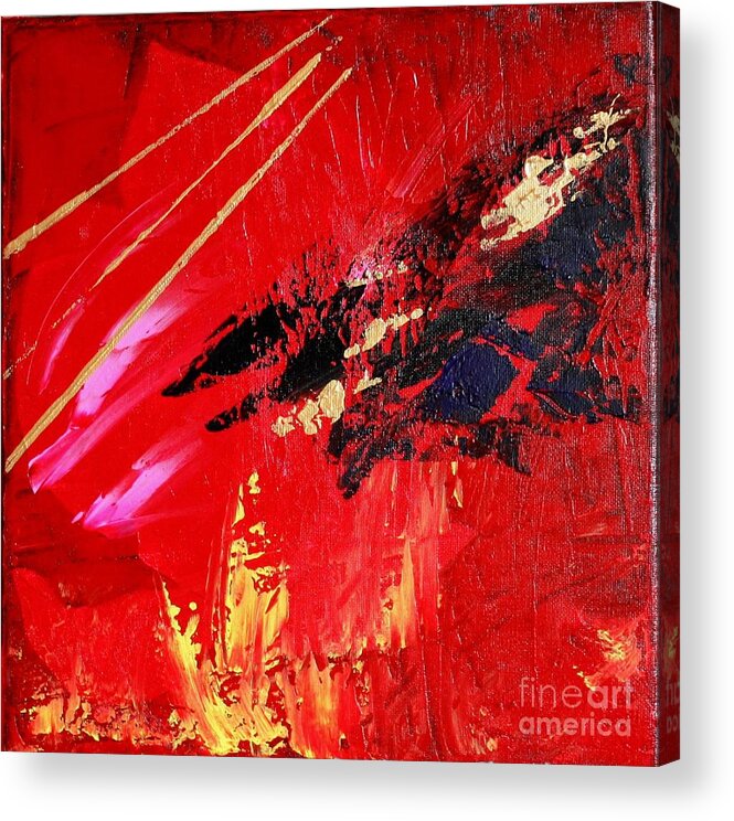 Abstract Acrylic Print featuring the painting Jetlag by Susanne Baumann