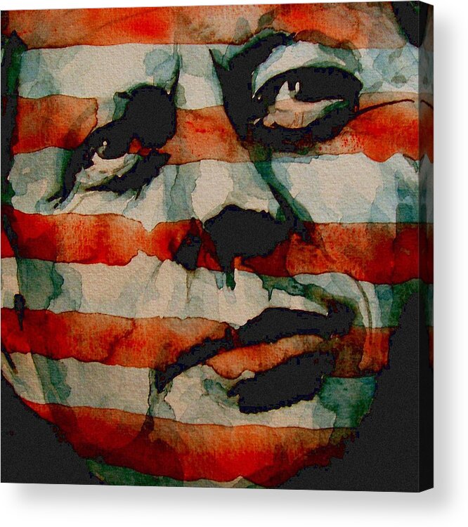 Kennedy Acrylic Print featuring the painting JFK by Paul Lovering