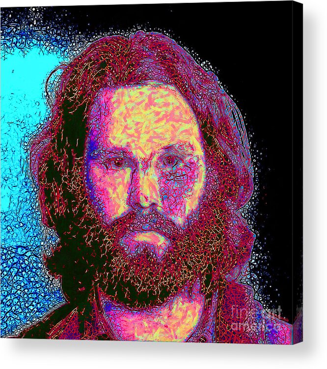 Jim Morrison Acrylic Print featuring the photograph Jim Morrison 20130329 square by Wingsdomain Art and Photography