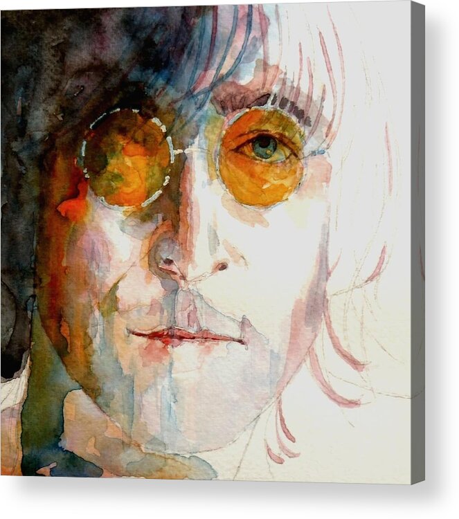 John Lennon Acrylic Print featuring the painting John Winston Lennon by Paul Lovering