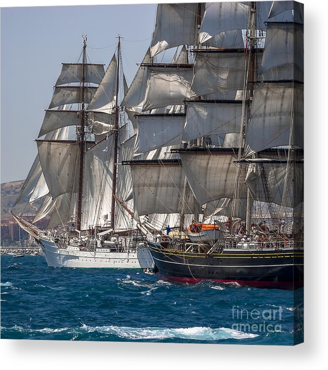 Tall Ships Acrylic Print featuring the photograph Juan Sebastian Elcano Stad Amsterdam by Pablo Avanzini