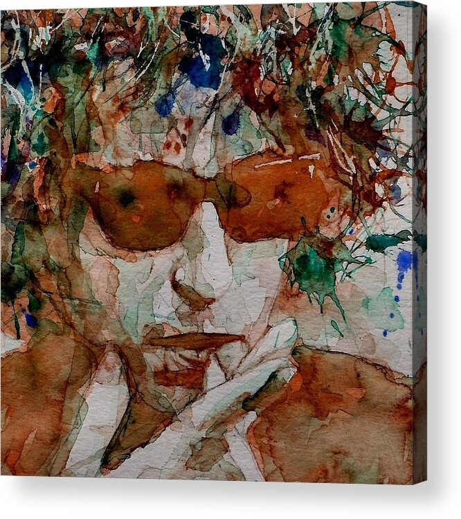 Bob Dylan Acrylic Print featuring the painting Just Like A Woman by Paul Lovering