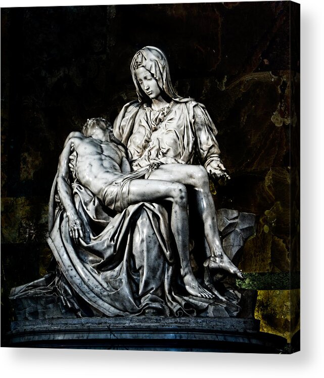 La Pieta Acrylic Print featuring the photograph La Pieta by Weston Westmoreland