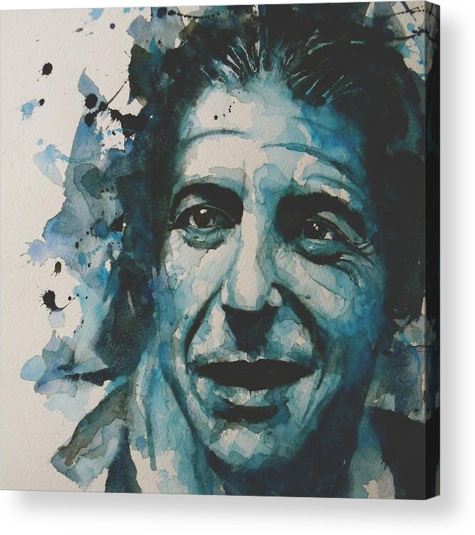 Leonard Cohen Acrylic Print featuring the painting Last Year's Man by Paul Lovering