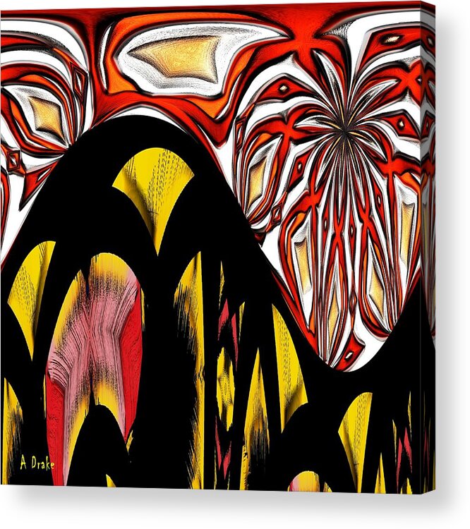 Lava Acrylic Print featuring the digital art Lava Flow by Alec Drake
