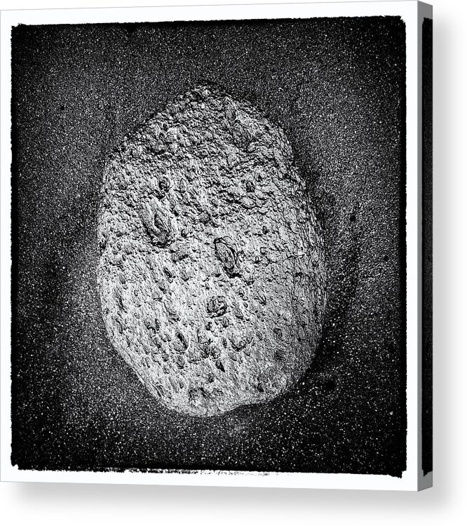 Lava Acrylic Print featuring the photograph Lava Stone on black basalt sand by Matthias Hauser