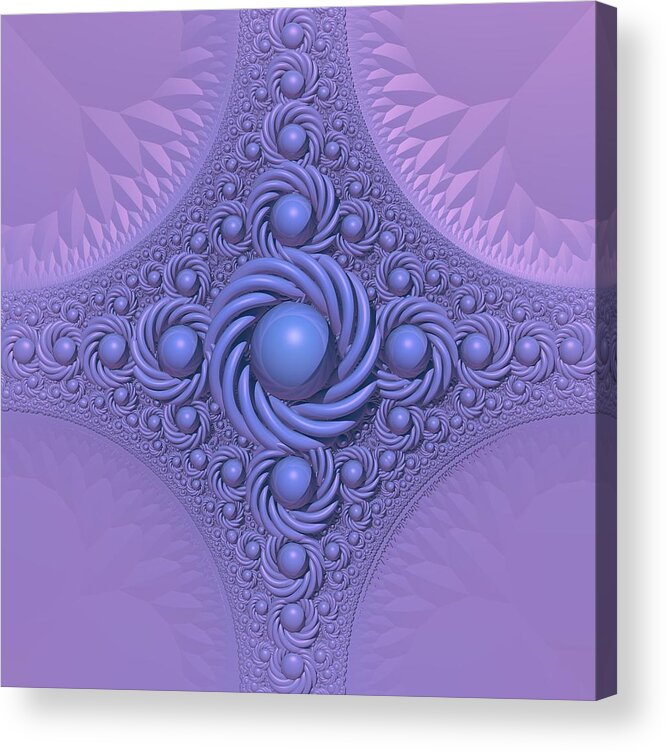 Fractal Acrylic Print featuring the digital art Lavender Beauty by Lyle Hatch