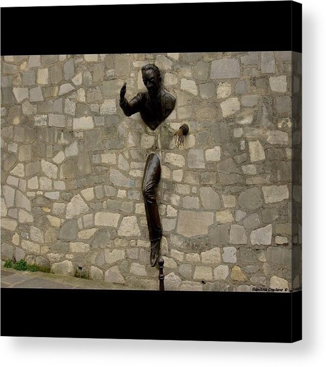  France Acrylic Print featuring the photograph Le Passe-muraille By Jean Marais  by Gianluca Deplano