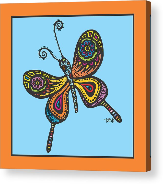 Butterfly Acrylic Print featuring the digital art Learning to Fly by Tanielle Childers