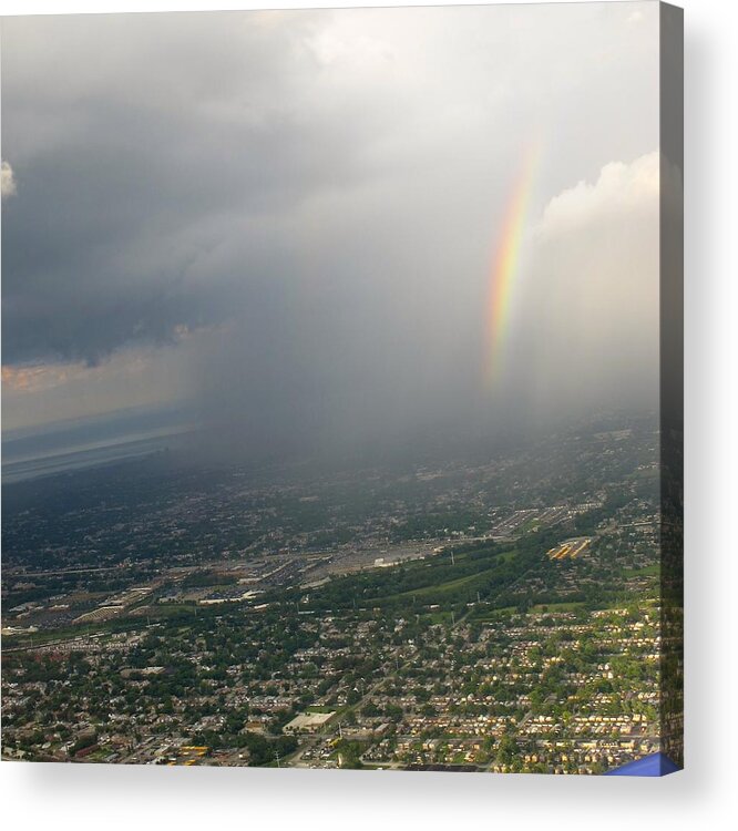 Dark Clouds Acrylic Print featuring the photograph Light in the darkness by Sue Morris