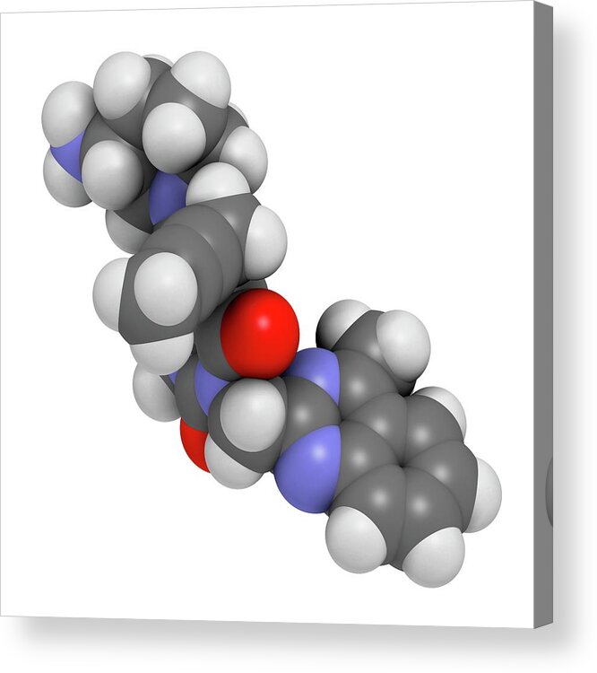 Linagliptin Acrylic Print featuring the photograph Linagliptin Diabetes Drug Molecule by Molekuul