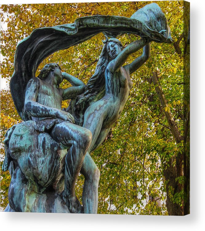 Sculpture Acrylic Print featuring the photograph Linden Place Sculpture by Glenn DiPaola