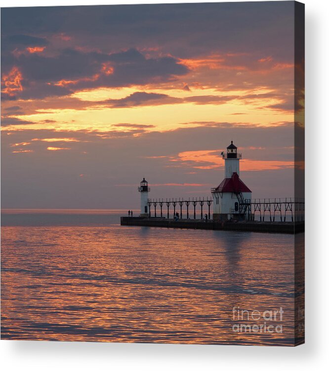 Sunset Acrylic Print featuring the photograph Lingering Light by Ann Horn
