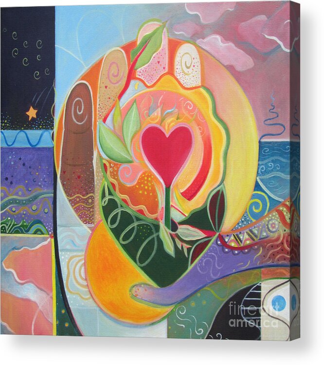 Love Acrylic Print featuring the painting Love Is Love by Helena Tiainen