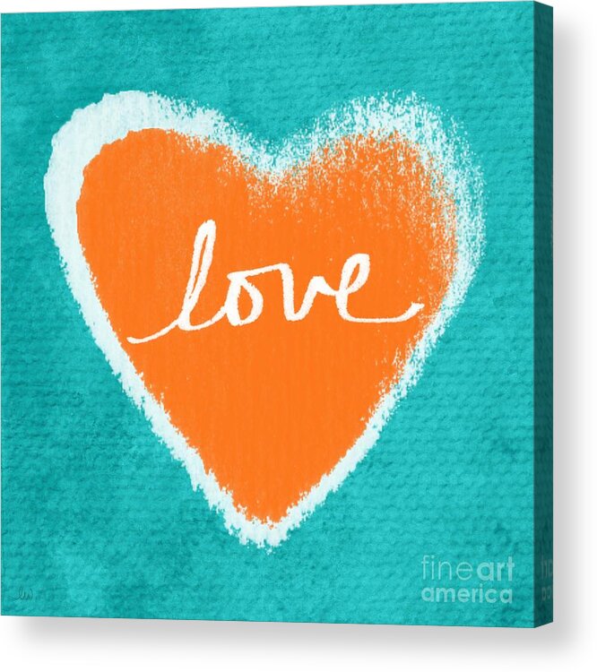 Heart Acrylic Print featuring the mixed media Love by Linda Woods