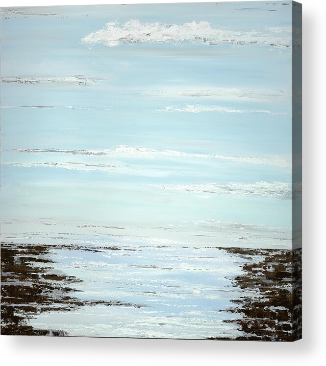 Ocean Acrylic Print featuring the painting Low Tide by Tamara Nelson