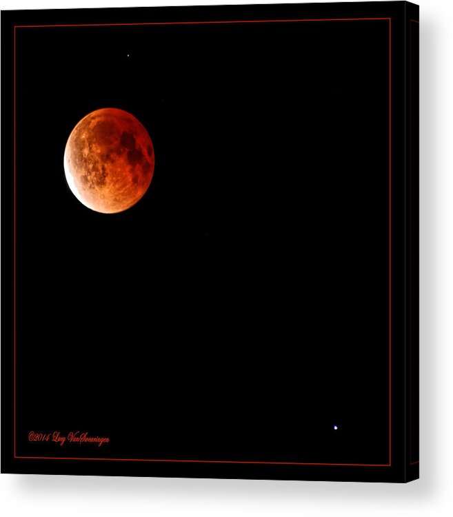 Moon Acrylic Print featuring the photograph Lunar Eclipse April 15 2014 by Lucy VanSwearingen