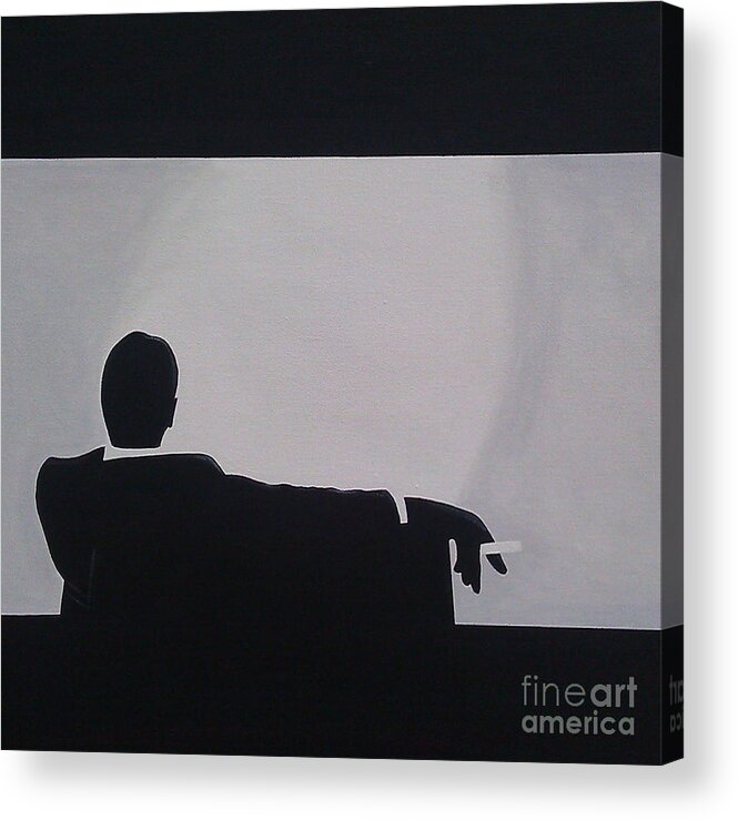 Artist Acrylic Print featuring the painting Mad Men in Silhouette by John Lyes