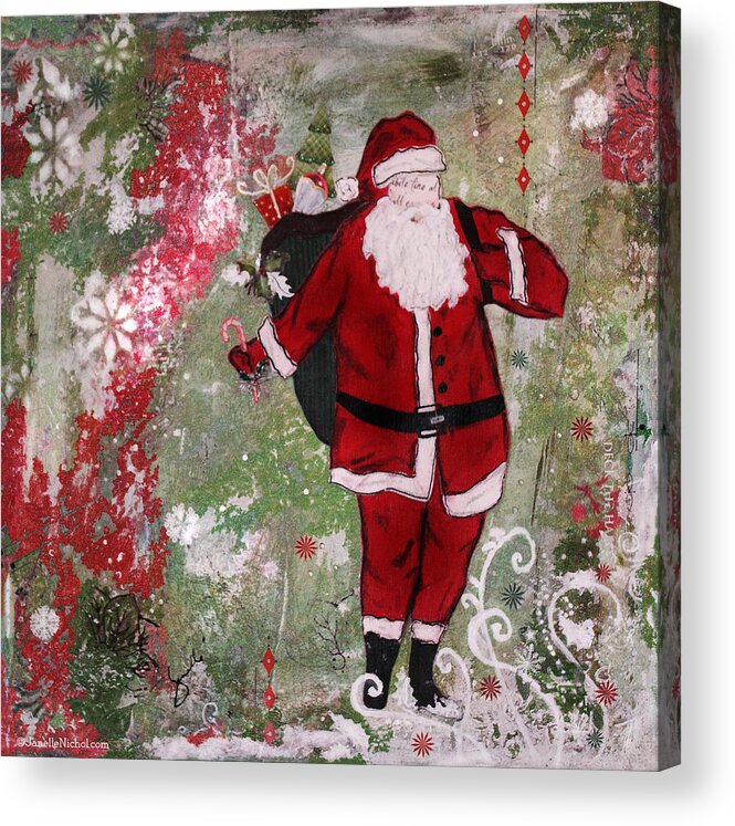 Christmas Acrylic Print featuring the mixed media Making Spirits Bright by Janelle Nichol