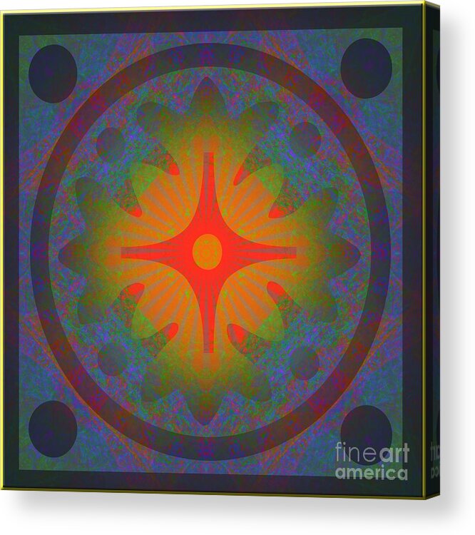 Mandala Acrylic Print featuring the digital art Mandala 7 by Klara Acel