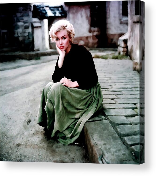 Actress Acrylic Print featuring the digital art Marilyn Monroe 2 by Gabriel T Toro