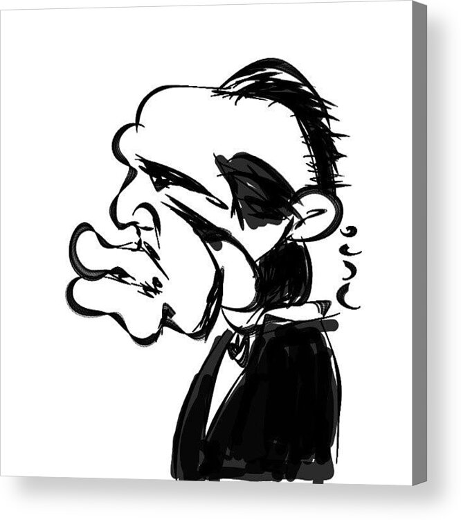 marlonbrando #godfather #cartoon Acrylic Print by Nuno Marques - Instaprints