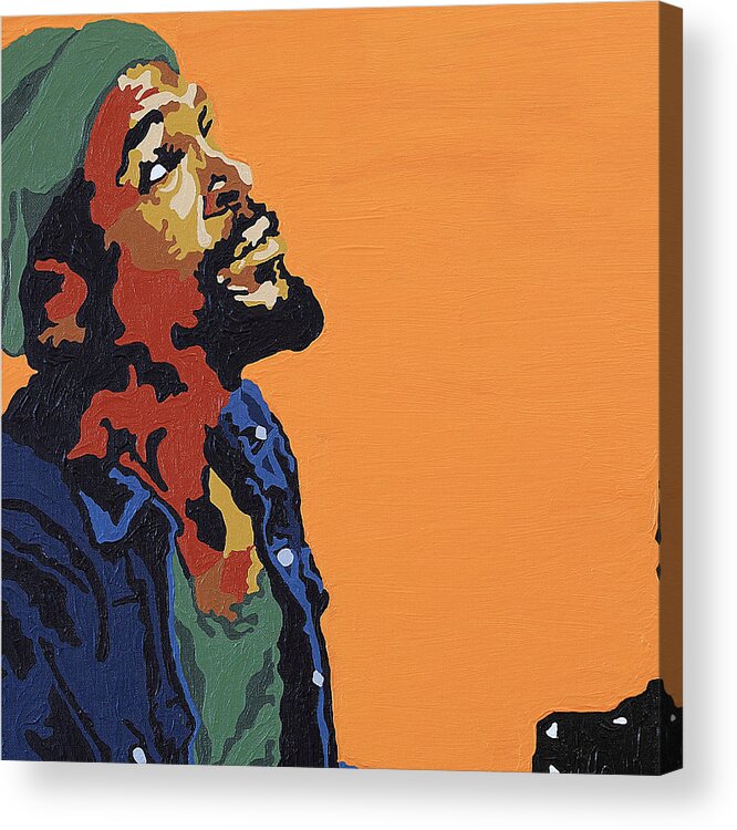 Marvin Gaye Acrylic Print featuring the photograph Marvin Gaye by Rachel Natalie Rawlins
