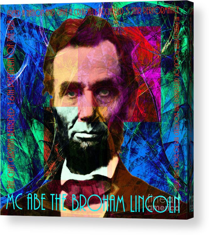 Celebrity Acrylic Print featuring the photograph MC Abe The Broham Lincoln 20140217p180 by Wingsdomain Art and Photography
