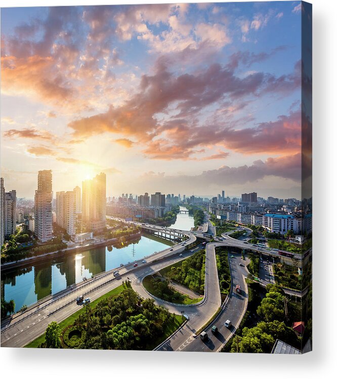 Environmental Conservation Acrylic Print featuring the photograph Megacity Highway by Chinaface