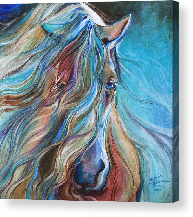 Horse Acrylic Print featuring the painting Mesmerize by Marcia Baldwin