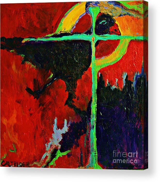 Abstract Acrylic Print featuring the painting Message to the Spirit by Alison Caltrider