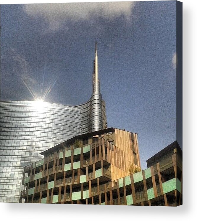 Europe Acrylic Print featuring the photograph #milano #buildings #architecture #milan by Andrea Zampedroni