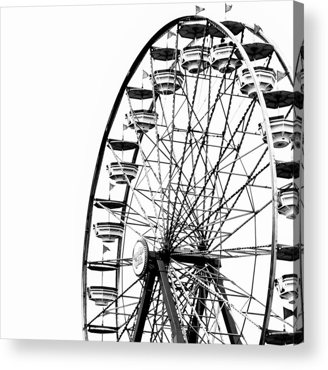 Wheel Acrylic Print featuring the photograph Minimalist Ferris Wheel - Square by Jon Woodhams