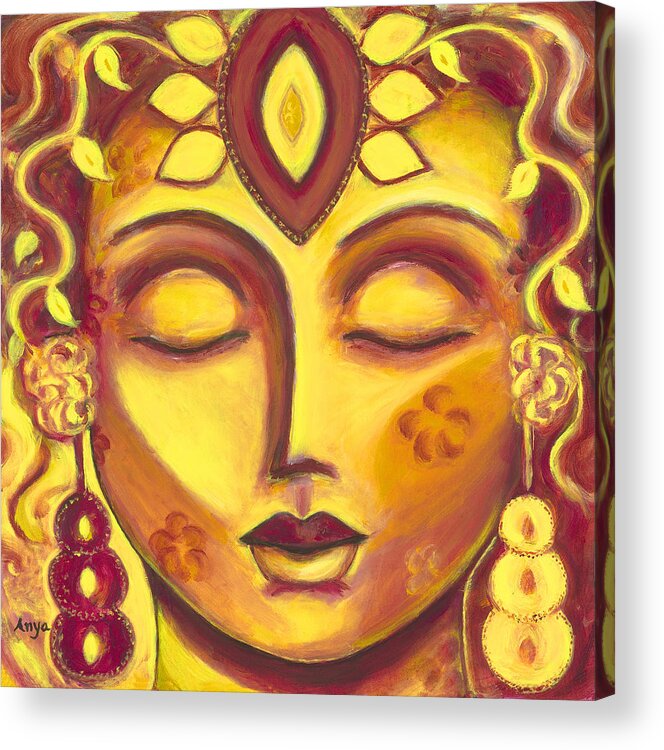 Yoga Acrylic Print featuring the painting Mining Your Jewels by Anya Heller