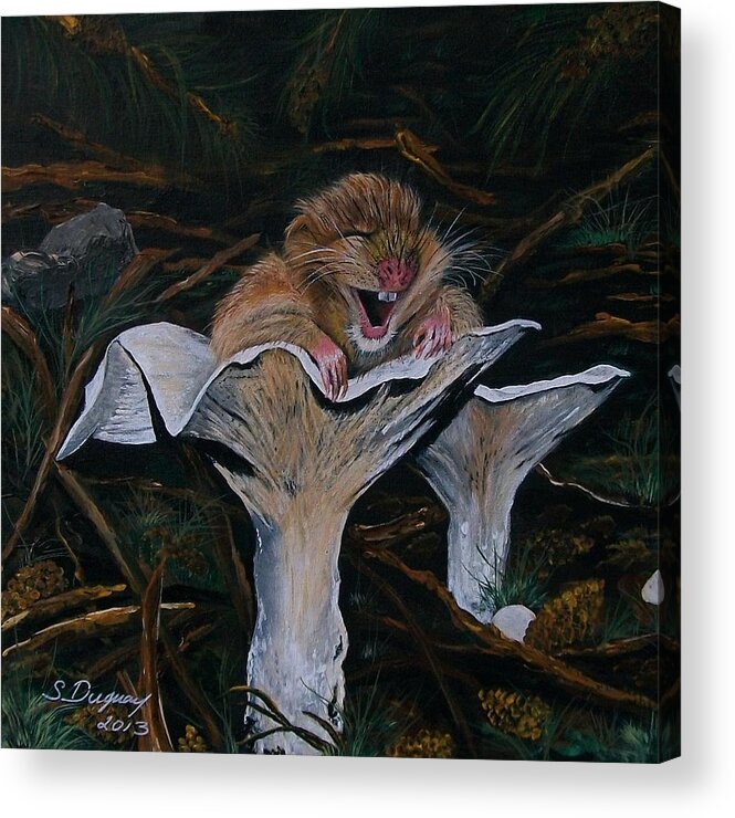 Nature Acrylic Print featuring the painting Mischievous Molly by Sharon Duguay