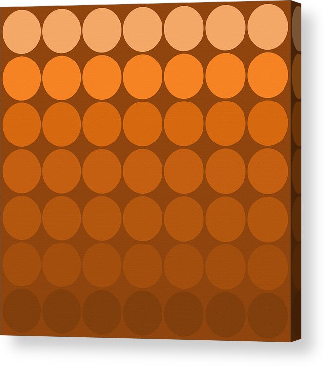 Mod Pop Acrylic Print featuring the digital art Mod Pop Mid- Century Orange brown by Denise Beverly