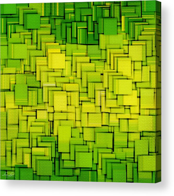 Light Green Acrylic Print featuring the digital art Modern Abstract XXXIII by Lourry Legarde