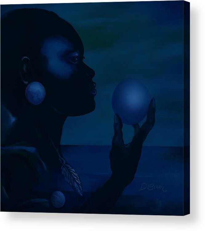 Lloyd Deberry Acrylic Print featuring the painting Moon Child by Lloyd DeBerry